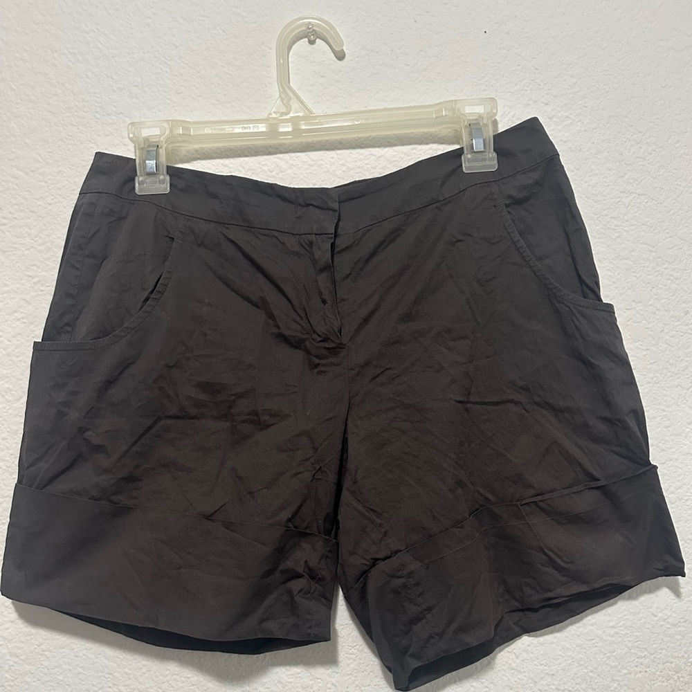 ‘S Max Mara Women's Brown 100% Cotton Shorts size 8